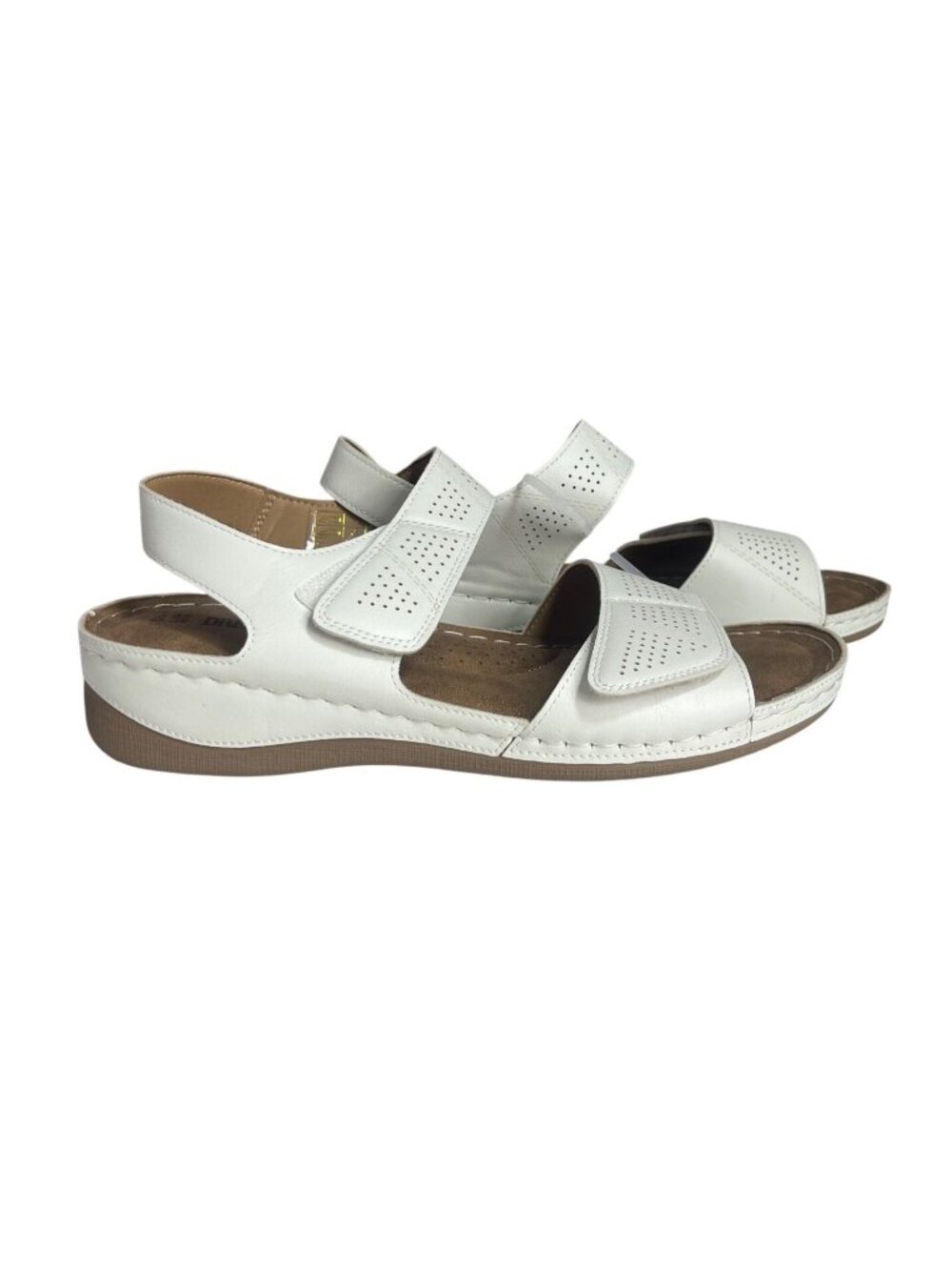 Dream Pairs Adjustable Chunky Sandals Womens Size 10 White New WOT Cushioned Sum